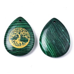 Ciondoli malachite sintetici&nbsp;G-T122-71G