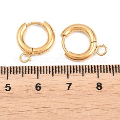 Accessoires de boucles d'oreilles créoles huggies en acier inoxydable 316&nbsp;EJEW-B158-01A-G