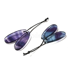 2 pz pendenti in fluorite naturale&nbsp;G-Z064-01A