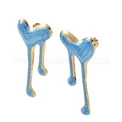 Pendientes de botón de esmalte de acero inoxidable 304 para mujer&nbsp;SA-CBA46AF-22G