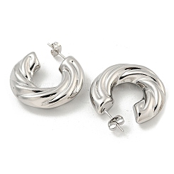 Boucles d'oreilles en laiton plaqué en rack&nbsp;EJEW-M247-06P