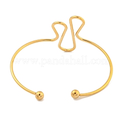 Braccialetti polsino in acciaio inossidabile placcato ionico (ip) 304&nbsp;BJEW-P331-21G
