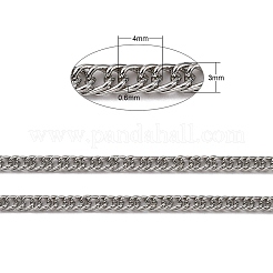 Bügeln flachen Doppelketten&nbsp;CH-ZX009-4x3mm-P