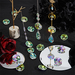 16 pezzo di strass di vetro ottagonale da cucire&nbsp;GLAA-SP0001-83B-01