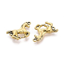 Ciondoli connettori a forma di cavallo in lega in stile tibetano&nbsp;PALLOY-WH0110-37AG-01