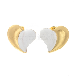 Pendientes de botón de acero inoxidable 304 con forma de corazón&nbsp;LS-EJEW-A130-01G-04
