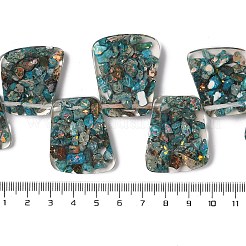 Diaspro imperiale naturale tinto con fili di perline di resina&nbsp;G-Q017--E05-01D