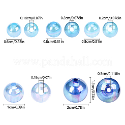 100g 5 Arten transparente Acrylperlen&nbsp;MACR-YW0003-41
