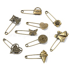 20 Stück Kiltnadeln aus Legierung in 10 Stilen für Rucksackkleidung&nbsp;JEWB-CJ0003-24