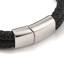 Geflochtene Mikrofaser-Leder-Mehrstrang-Armbänder&nbsp;BJEW-B096-02A