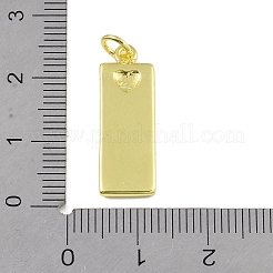 Pendenti in zirconi cubici trasparenti in micro pavè di ottone&nbsp;KK-P266-06G-M