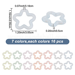 112 pz 7 colori trasparenti pendenti in acrilico luminoso&nbsp;TACR-PH0001-55