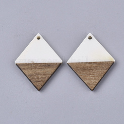 Pendentifs en bois de résine et de noyer&nbsp;RESI-Q210-009A-A02