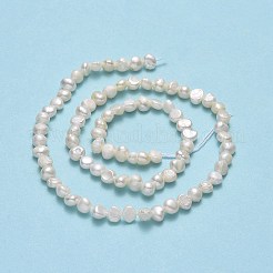 Fili di perle di perle d'acqua dolce coltivate naturali&nbsp;PEAR-A005-05E-01