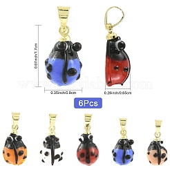 6pcs pendentifs au chalumeau faits à la main&nbsp;LAMP-FS0001-57A