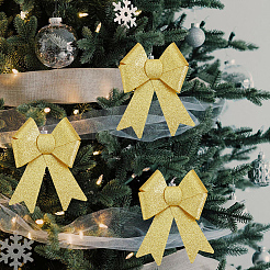 Weihnachts-PVC-Glitzerschleife&nbsp;AJEW-SP0003-72A-02