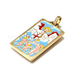 Tarot 304 Edelstahl Emaille Anhänger&nbsp;STAS-M119-07H-G
