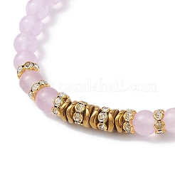 6.5 mm natürliche gefärbte Malaysia-Jade-Stretch-Armbänder mit runden Perlen für Damen&nbsp;BJEW-JB12267-03