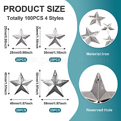 100 stücke 4 stile eisen anhänger&nbsp;IFIN-TA0001-67