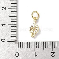 Messing micro pave klar zirkonia charme&nbsp;KK-A273-14G
