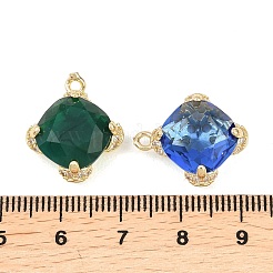 Messing micro pave klare zirkonia anhänger&nbsp;KK-H257-10G