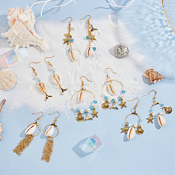 DIY-Sets zum Basteln von Ohrringen mit Strandmotiven&nbsp;DIY-SC0013-78G