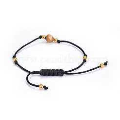 Nylon regolabile bracciali intrecciati cavo di perline&nbsp;BJEW-JB04417-01
