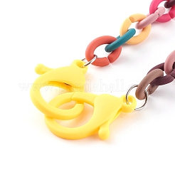 Colliers de chaîne de câble acrylique de style caoutchouté personnalisés&nbsp;NJEW-JN03464