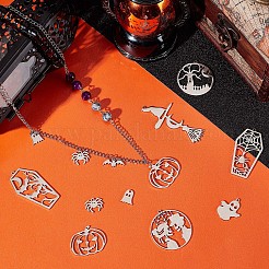 20 pendentif découpé au laser en acier inoxydable 201 de style 10&nbsp;STAS-SC0005-08