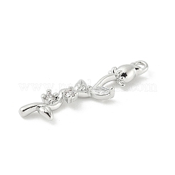 Pendentifs avec zircon cubiques à micro-pavés en laiton&nbsp;KK-M326-13C-P