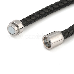 Fabrication de bracelet en cuir tressé noir&nbsp;MAK-F037-01P