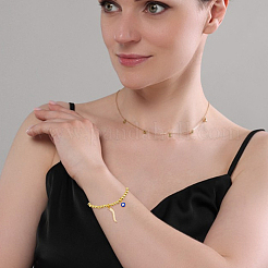 2 bracciale con ciondoli in acciaio inossidabile&nbsp;BJEW-ME0001-07