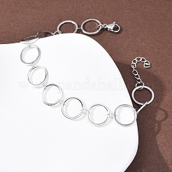 Armbänder aus Edelstahl 304 mit Ringgliedern&nbsp;BJEW-P373-02D-P