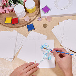50 Stück rechteckige leere Papierkarte&nbsp;DIY-WH0591-322B