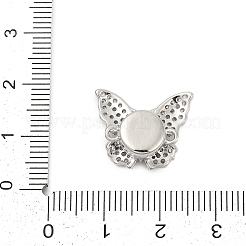 Messing Mikropflaster klare kubische Zirkonoxid Magnetverschlüsse&nbsp;KK-C066-13P