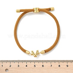 Bracelets réglables en nylon&nbsp;BJEW-C096-01G-22