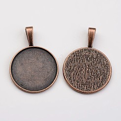 Blase Medaillon Legierung Anhänger Cabochon Lünette Fassungen&nbsp;DIY-X0268-04R-LF