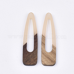 Grands pendentifs en résine et bois de noyer&nbsp;RESI-S358-99E
