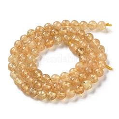 Perles de grenat jaune naturel&nbsp;G-Z129-C01-6mm-03