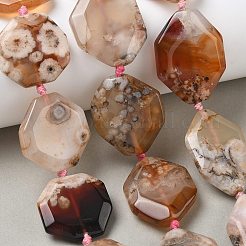 Granos de ágata de flor de cerezo natural hebras&nbsp;GG-CBAD7AB-04