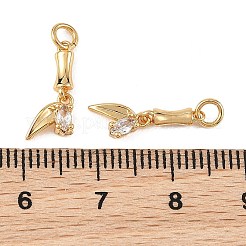 Pendentifs en laiton Shegrace avec micro-pavé de zircone cubique transparente&nbsp;XGRQ4N099-712G