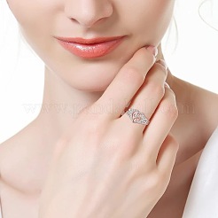 925 Fingerring aus Sterlingsilber mit Mikropavé und klaren Zirkonia für Damen&nbsp;FS-WG35926-03