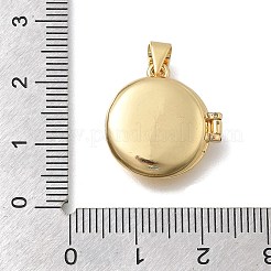 Valentinstag Messing flach rund mit Herz Medaillon Anhänger&nbsp;KK-D431-035F-G