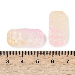 Breloques de connecteur en verre transparent peints à la bombe&nbsp;X1-GLAA-H035-06B