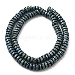 Fili di perle di roccia lavica naturale elettrodeposta&nbsp;G-Q1009-F01-01