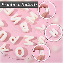 52 pièces 26 styles de perles européennes acryliques opaques&nbsp;OACR-SP0002-37