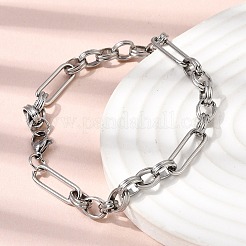 Set di gioielli con collana e bracciale a catena in acciaio inossidabile 304&nbsp;SJEW-L199-09P