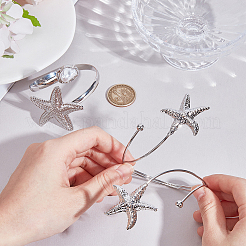 1 brazalete de aleación con perlas de plástico para mujer.&nbsp;BJEW-CY0001-14P