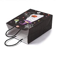 Borse regalo in carta stampata con fantasmi e gatti neri a tema Halloween&nbsp;ABAG-Q055-02D