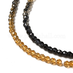 Hebras de perlas de vidrio de color degradado transparente&nbsp;GLAA-H021-01A-07